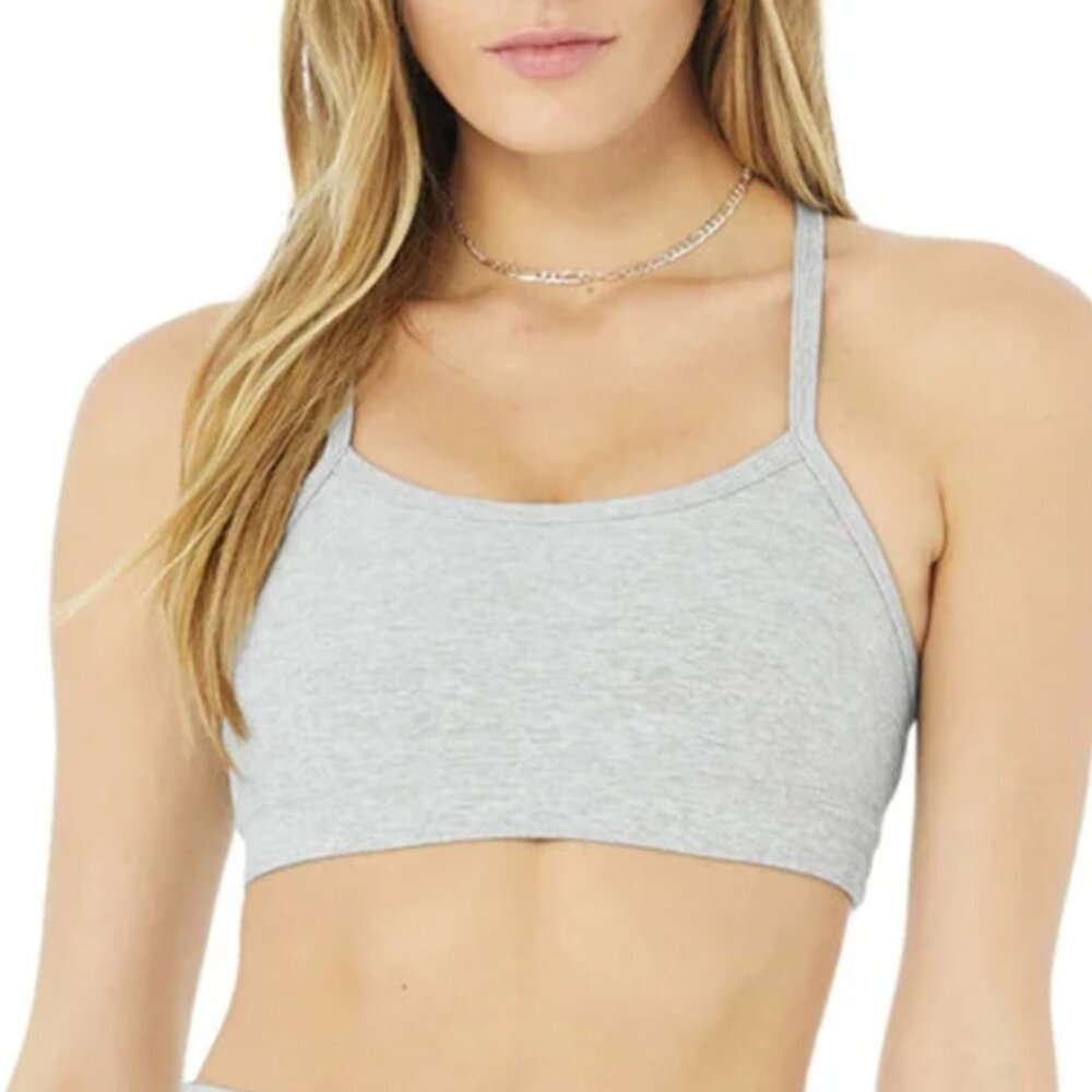 Alo Yoga Alosoft Gratitude Bra size Small - Athletic heather Grey